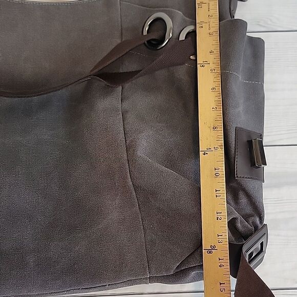 Canvas tote bag large capacity - solid grey oversized - Picture 11 of 11